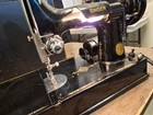 Vintage 1948 Singer Featherweight  Sewing Machine W case  Made In Nj   Runs A1