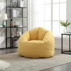 Bean Bag Lazy Single Sofa Chair High Pressure Foam With Footrest Comfort Decor