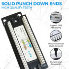 24 Port Patch Panel Cat6-19    Rack Mount 1u rj45-110 Type- Rear Support Bar