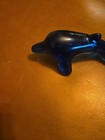 Vintage Royal Blue Acrylic Lucite Dolphin Sculpture Statue Jonathan Adler Style