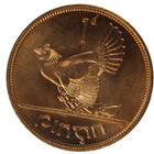 1968 Irish Ireland Penny Coin One Uncirculated Pence  Good Luck Charm 