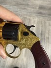 Edison Giocattoli Cap Gun Gold Smith And Wesson Model 22 Italy Works Cocks Spins