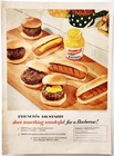 1954 French s Mustard Advertisement Vintage Condiments Hotdog Hamburger Dwjj13