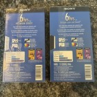 Sony Vhs Tape T-120 6 Hours Premium Grade New Sealed Lot Of 2 