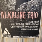 Vintage 2002 Alkaline Trio Concert Poster Flyer Signed By Band Csuf Pop-punk Emo