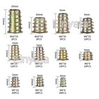 230pcs M4 m5 m6m8 m10 Threaded Hex Drive Insert Fixing Wood Screw Inserts Nuts