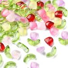 50x Lampwork Glass Loose Leaf Spacer Flower Beads For Diy Jewelry Making Craft