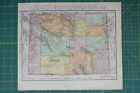 Wyoming Utah Vintage Original 1895 Rand Mcnally World Atlas Map Lot
