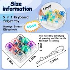 2 Pack 9 In 1 Keyboard Fidget Toy  2 36 X 1 18 Inches  Mix Transparent