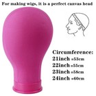 23 Inch Canvas Block Head Pink Wig Head With Wig Stand Tripod Mannequin Head    