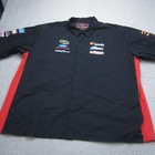 Vintage Jh Designs Shirt Mens 3xl Nascar Button Up Racing Mechanic Pit Crew