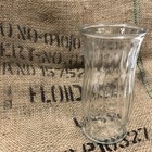 Vintage Fluted Flower Vase  Clear Glass  9 Inches Tall X 4 5 Inches Wide