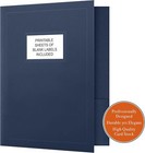 50 Count  Blue  Two Pocket Presentation Folders With Customizable Labels  Perfec