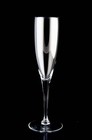 Vintage Crystal Fluted Champagne Set Of 5 Clear Plain Stemware Made In Hungary 