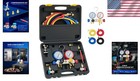4 Way Ac Diagnostic Manifold Gauge Set R134a R410a R22 Refrigerants 5ft Hoses