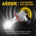 Auxito H11 H8 H9 Led Headlight Kit High Low Beam Bulbs Super Bright 6500k White