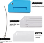 6 Pack Silicone Luggage Tag For Suitcases With Stainless Loop  Privacy Protectio