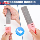 8 Pack Pumice Stone Scouring Sticks With 2 Universal Handles  Grey Pumice Stone