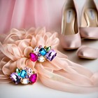 Ruihfas 2pcs Brilliant Multicolored Crystal Shoe Clips Buckles Rhinestone Rem   