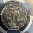1945-s Mercury Dime Pcgs Ms66 Fb Full Bands Gem Bu 90  Silver Key Date