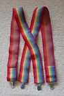 Vintage 1970   s Rainbow Suspenders Like Those Worn By Mork In Mork    Mindy Show