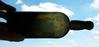 Antique Vtg Early 19th C 1820s Pontilled Black Glass Beer Or Wine Bottle 9 25 In