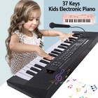37 Keys Electronic Piano Keyboard Rechargeable Toy With Microphone For Kids