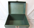 Vintage Mid-century Hamilton-skotch Green Porta-file Box Metal 10  Deep No Key