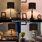 Black Large Farmhouse Drum 12 Inches Lamp Shades Set Of 2 Vintage Barrel Barr   