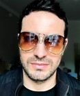 Vintage Look Mens Large Big Metal Aviator Gradient Lens Posche Sunglasses 3663 L