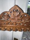 Vintage Hand Carved Wood Art  Panel Wooden Surround For Mirror Perhaps Treen