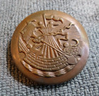 Large Vintage Metal Picture Button Ship Of Devilment
