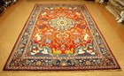 Natural Wool Old Oriental Rugs hand Woven knotted Size Approximately 7  2  X 11 