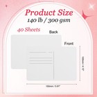 40 Sheets Hot Pressed   Watercolor Postcards With Purple Tin Boxes