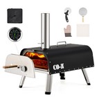 Co-z Outdoor Pizza Oven 12  Hybrid Wood   Gas Powered Pizza Oven For Bbq Picnic