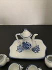 Vintage 8 Pc Porcelain Miniature Tea Set Floral