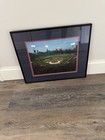 Baseball Framed Stadium Panoramic Photo Print Black Frame With Red Mat