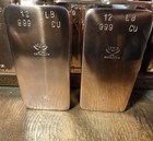12 Lb Large Hand Poured Solid Copper Bullion Bar  999 Pure Fine Huge Ingot 