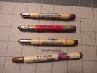 Vintage Lot Of 4 Advertising Bullet Pencils Insurance   Saks Cleaners