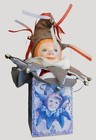 Vtg 1988 Enesco Jester Jack In The Box Wood Ceramic Figurine Ornament 6 5  Tall