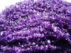 Genuine Amethyst Crystal Chip Bead Necklace 34  Healing Stones Reiki 