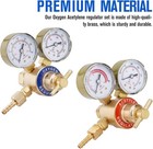 2 Pair Oxygen And Acetylene Regulators Welding Gas Gauges Cga540 And Cga200 New