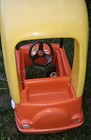 Vintage Little Tikes Child Size Original Cozy Coupe Black Poles Rare 1990s 