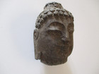 Vintage Chinese Asian  Stone Carving Buddha Head Icon Primitive Sculpture Iconic