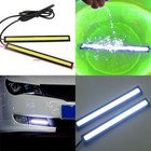 5 Pair Cob White Led Car Fog Drl Daytime Running Light Bar Strip 17cm Waterproof