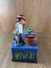 Cast Iron Mechanical Fisherman Coin Bank One That Got Away Novelty Piggy Bank