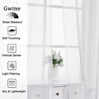 White Sheer Curtains 84 Inches Long 2 Panels Set For Living Room  Rod Pocket    