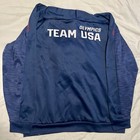 Team Usa Men   s 2xl Blue Full Zip Fleece Hoodie Graphic Olympics Usa
