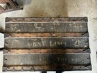 Vintage Wood Steamer Trunk Chest Coffee Table Storage Box Antique Old Loft Decor
