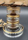 Vintage Mcm Boudoire Lamp With Original Shade 1950 s  Art Deco Design